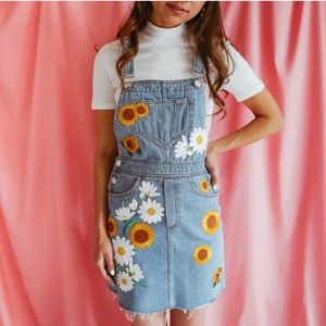 Vintage Denim Overall Dress US Size 2